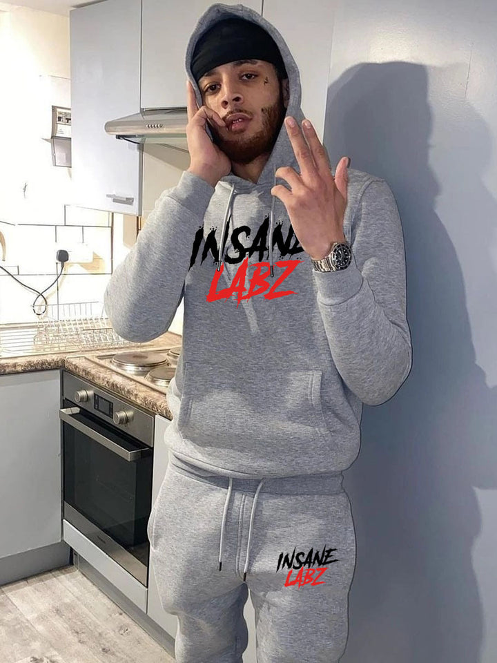 Herren Sportliches Hoodie und Jogginghose Set mit markantem Logo Echoarchiv