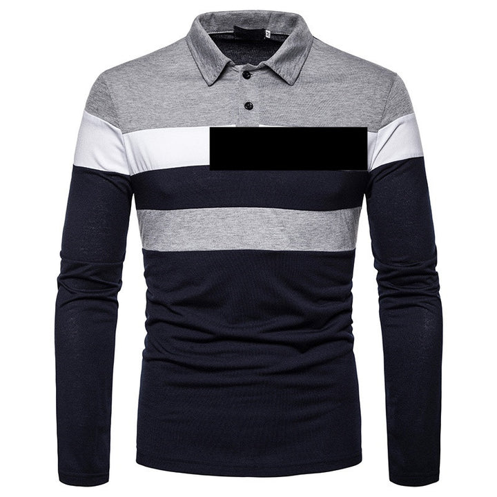 Herren Langarmshirt mit modernem Blockstreifenmuster Echoarchiv