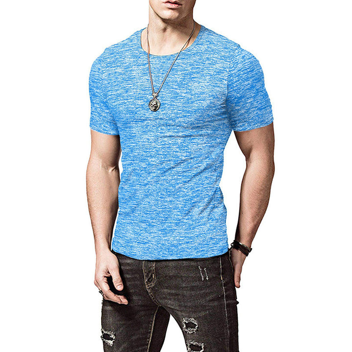 Herren Freizeit T-Shirt mit meliertem Design und Rundhalsausschnitt Echoarchiv