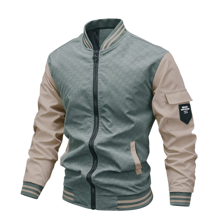 Herren Modische Bomberjacke mit Stehkragen Echo Archiv