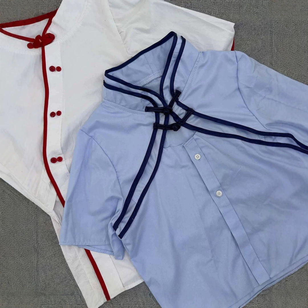 Damen Elegante Chiffon-Bluse mit Stehkragen und Rüschendetails Echo Archiv