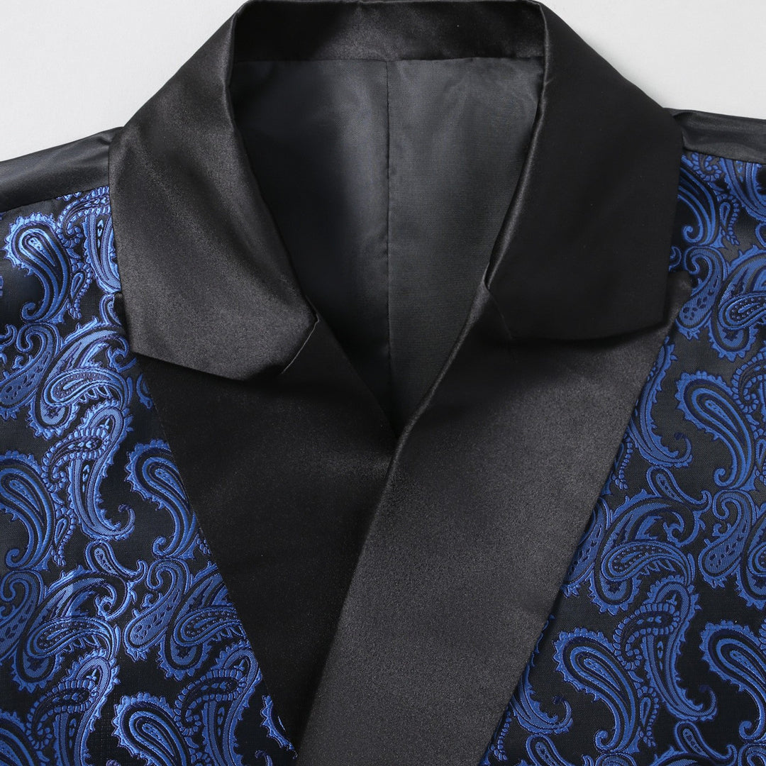 Herren elegante Brokatweste mit schimmerndem Satinrevers Echoarchiv