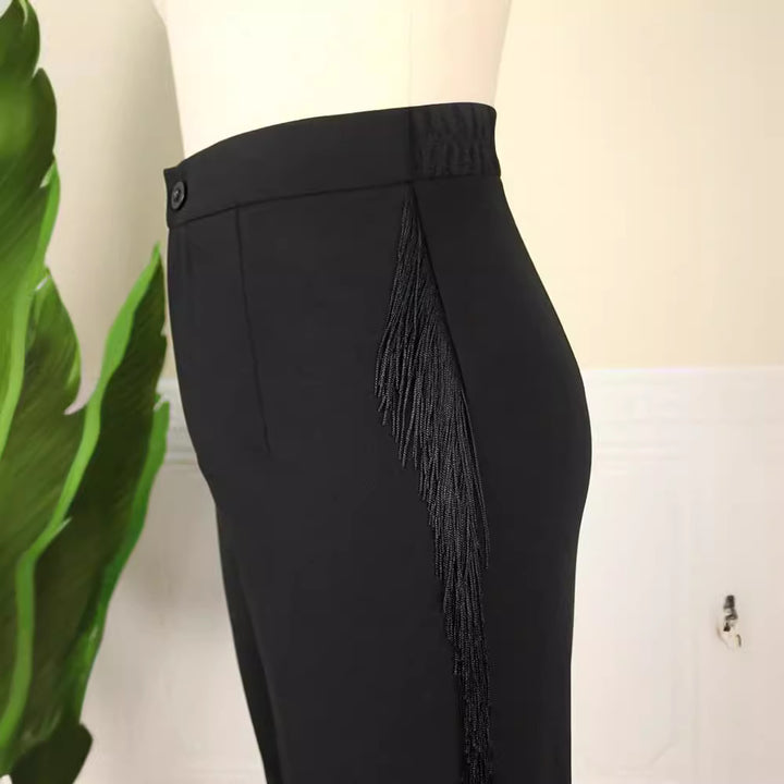 Damen elegante Hose mit fransigen Details Echo Archiv