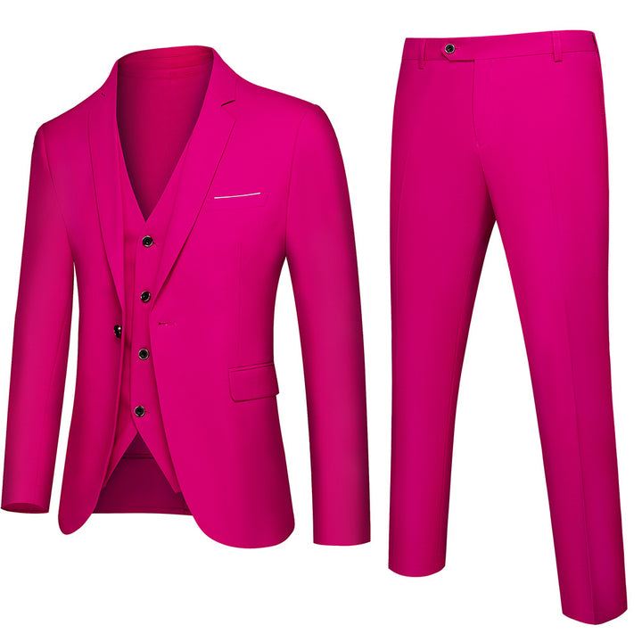 Herren nan dreiteiliges Business-Anzugset mit tailliertem Einreiher-Sakko, schmal geschnittener Weste und elegant geschnittener Anzughose Echo Archiv