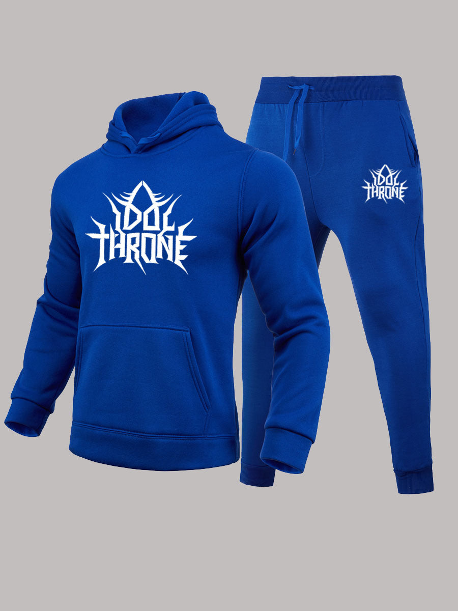 Herren Hoodie und Jogginghose Set mit auffälligem Logo-Design Echoarchiv