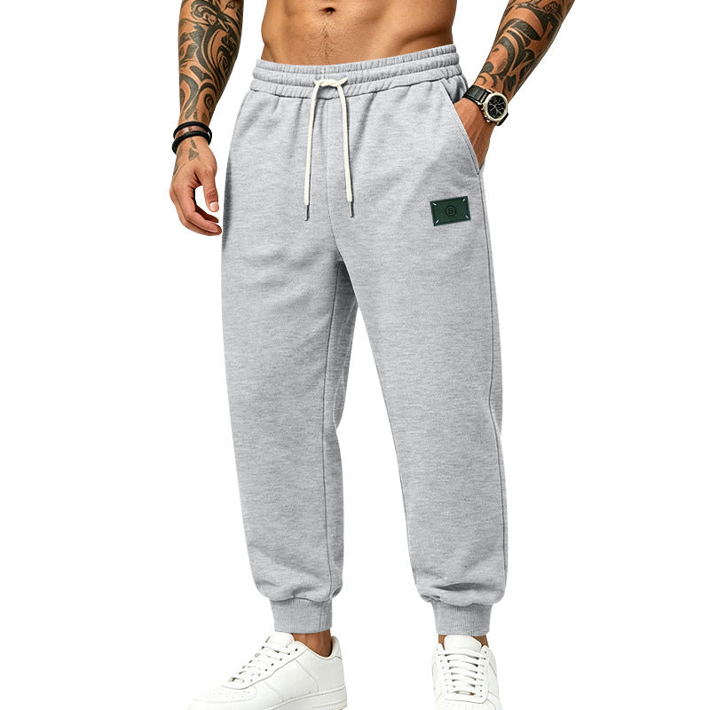 Herren lässig geschnittene Sweat-Jogginghose mit elastischem Bund, Kordelzug und Bündchen Echoarchiv