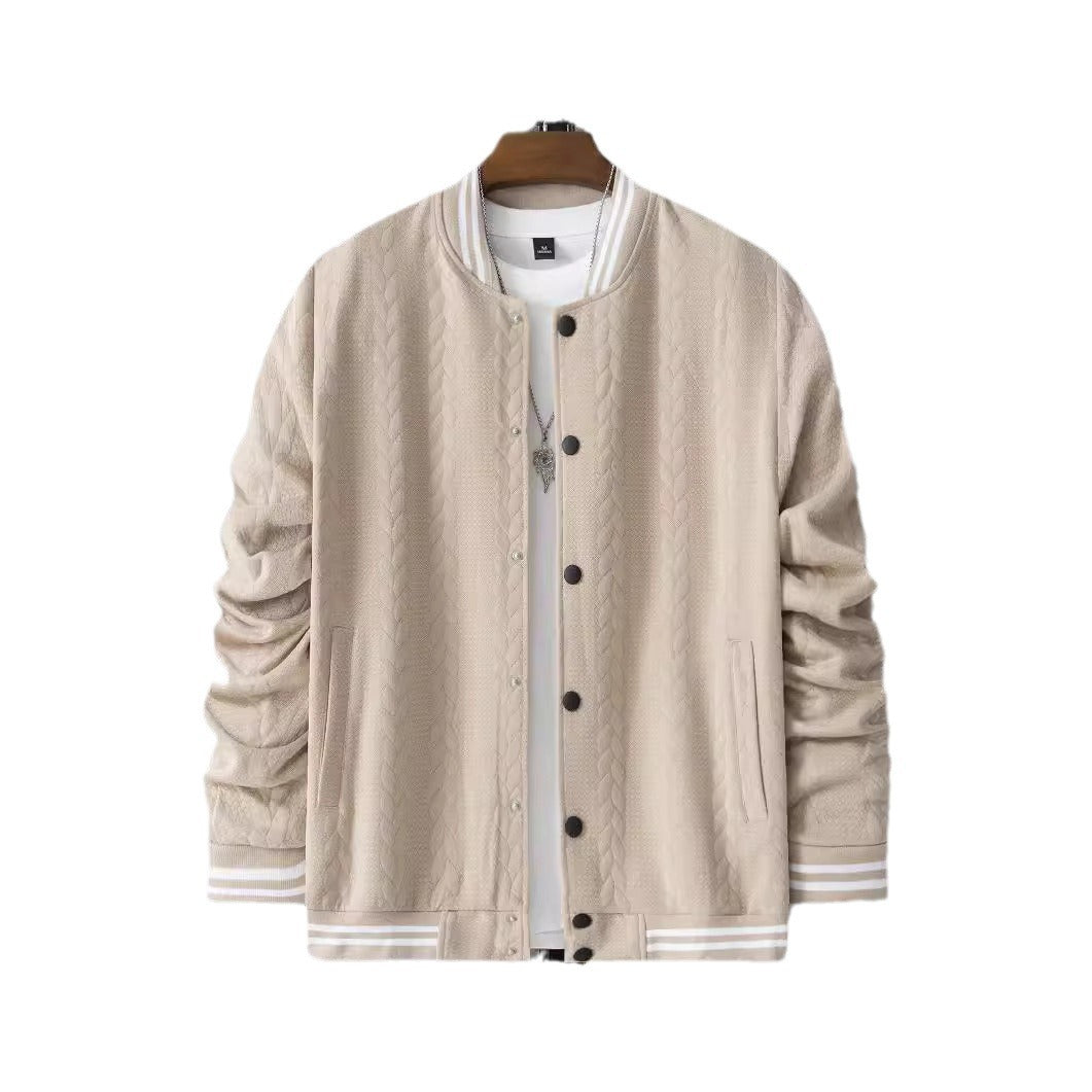 Herren sportliche Collegejacke mit strukturiertem Design Echoarchiv