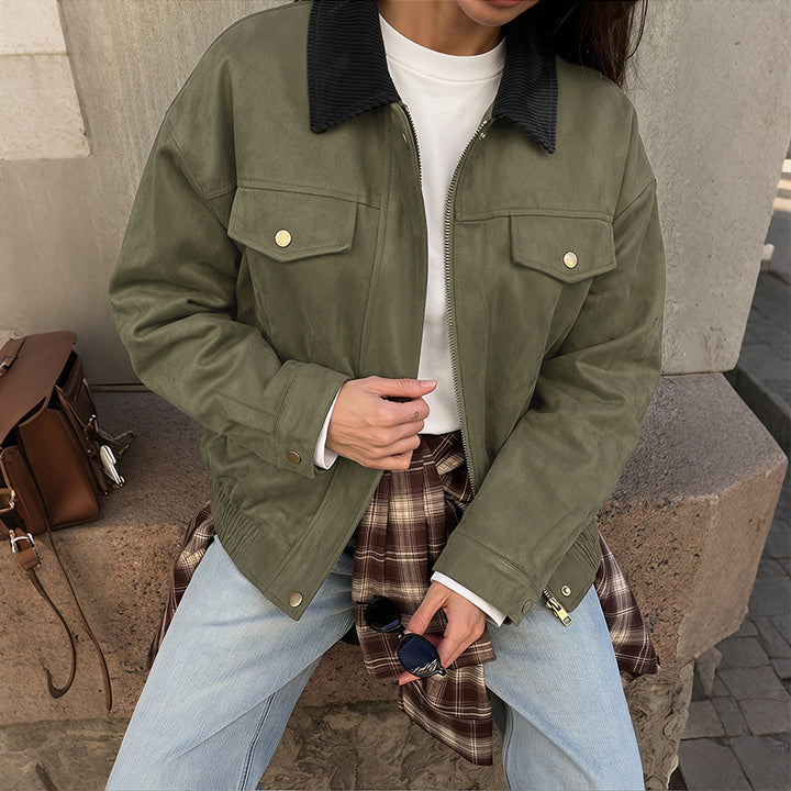 Damen Elegante Suede Jacke Echo Archiv