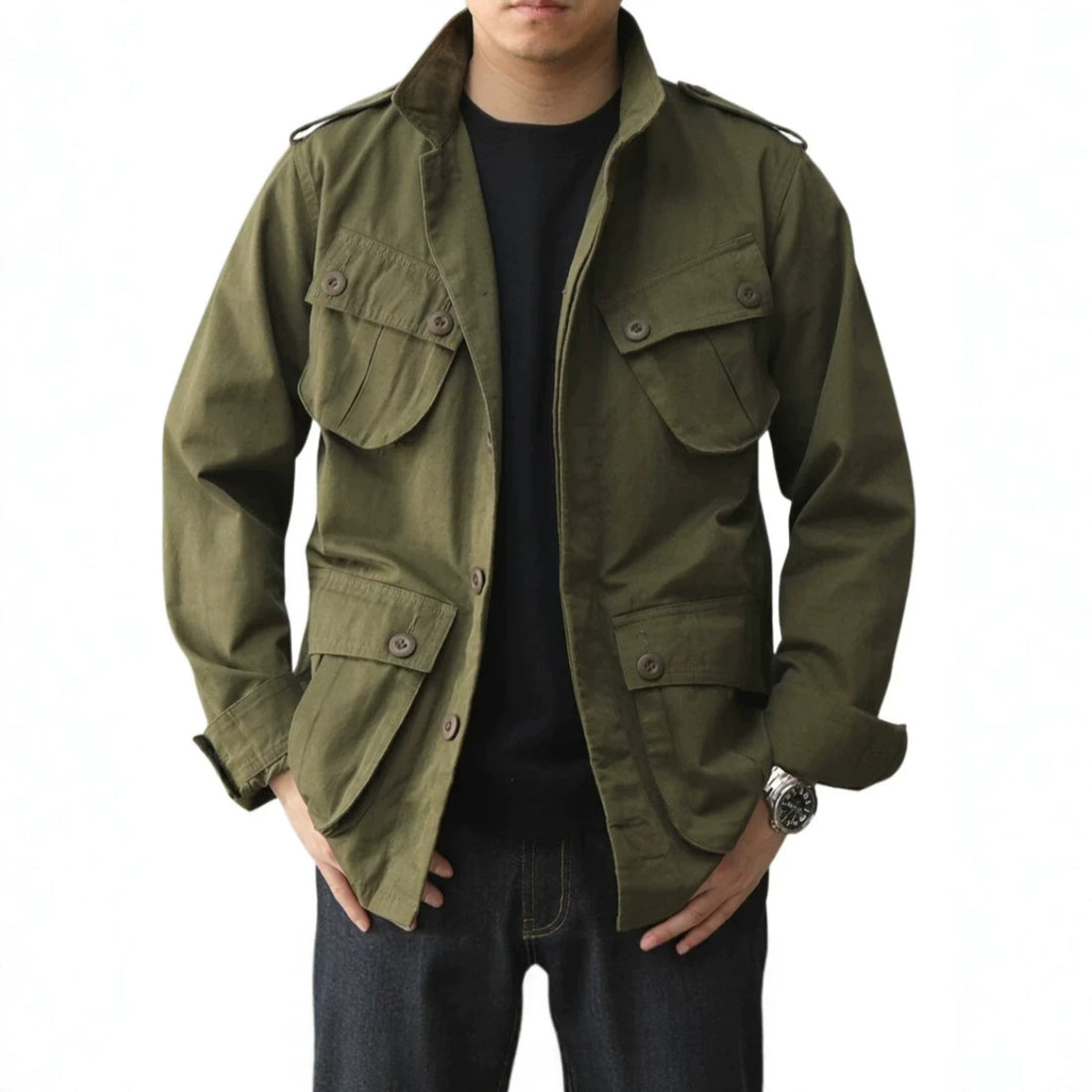 Herren Utility-Jacke mit großen Taschen – Taviero