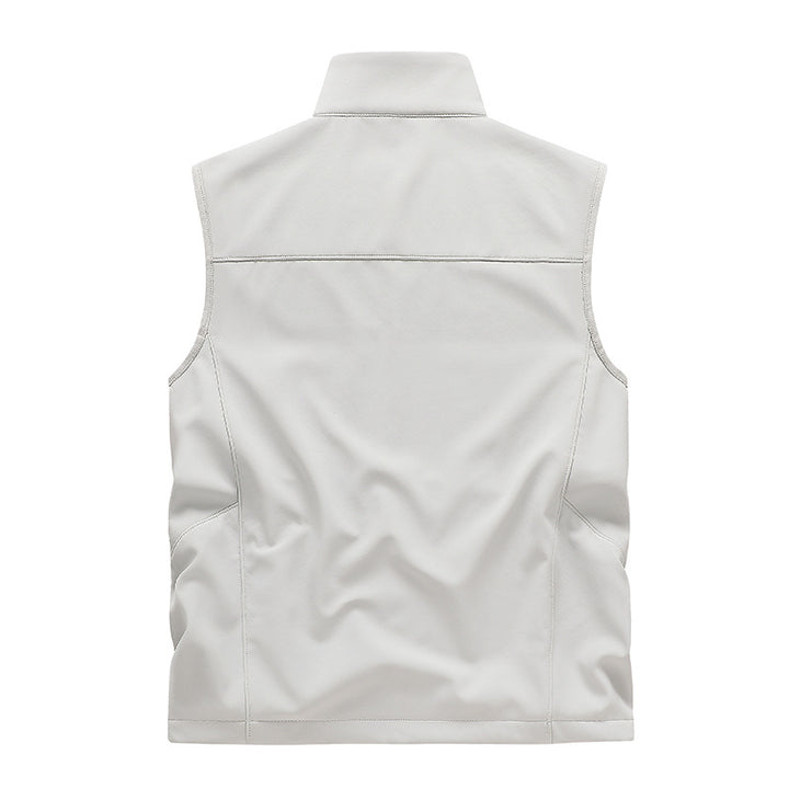 Herren Wasserabweisende Softshell-Weste mit Stehkragen, Reißverschlusstaschen & Atmungsaktivem Futter Echoarchiv