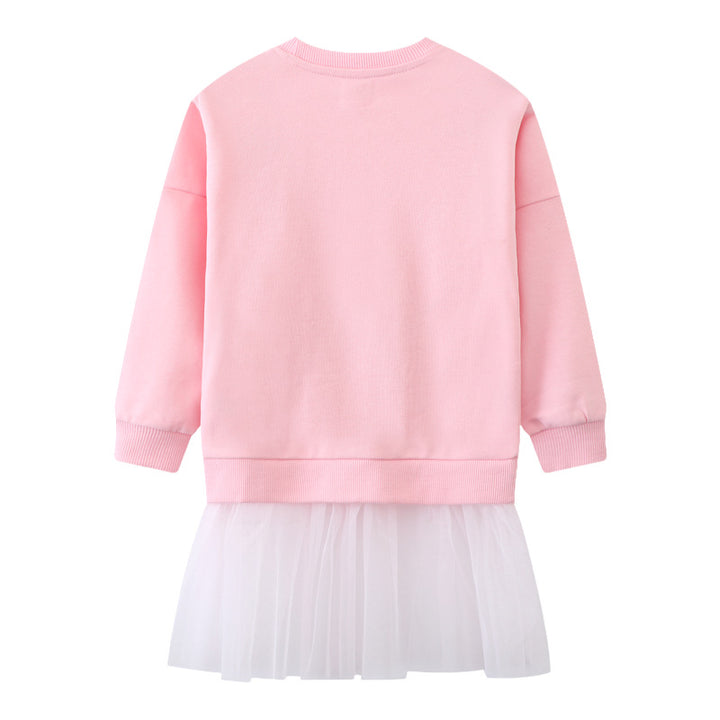 Mädchen Sweatshirt mit Tüllrock und bunten Ballerina-Applikationen Echo Archiv