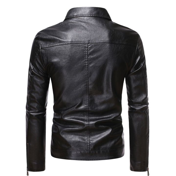 Herren Kunstlederjacke im eleganten Biker-Stil mit soften Innenfutter und praktischen Taschen Echoarchiv
