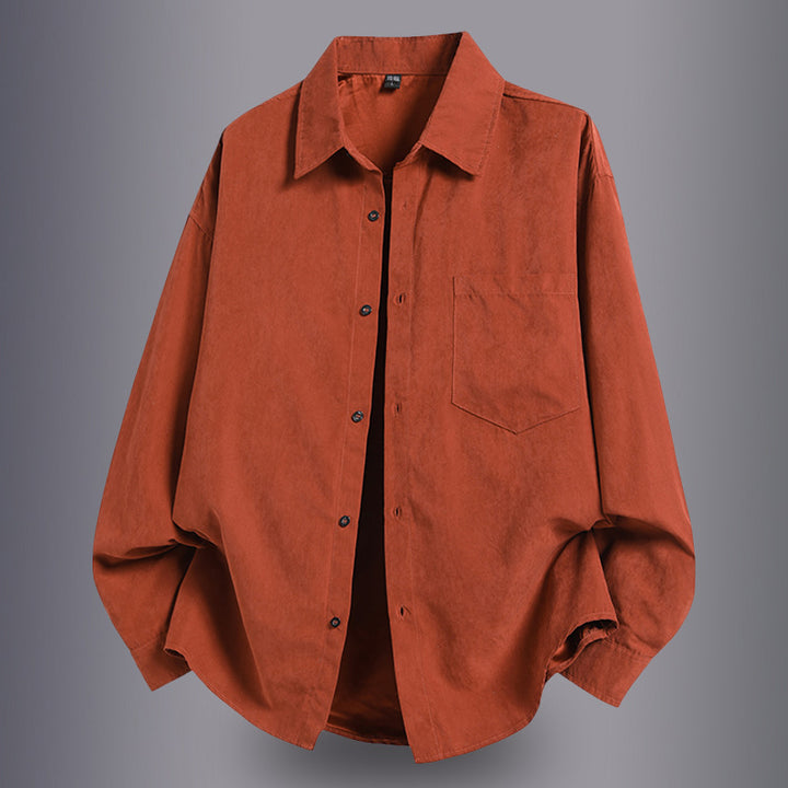 Herren lässiges Overshirt mit komfortablem Schnitt und praktischen Taschen Echoarchiv