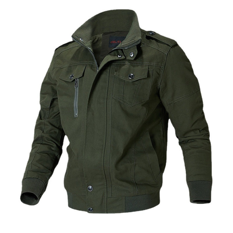 Herren lässige Übergangsjacke mit praktischen Taschen und stylischem Stehkragen Echoarchiv