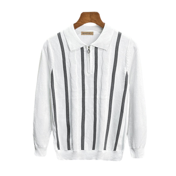 Herren trendiges Langarm-Polo Echo Archiv