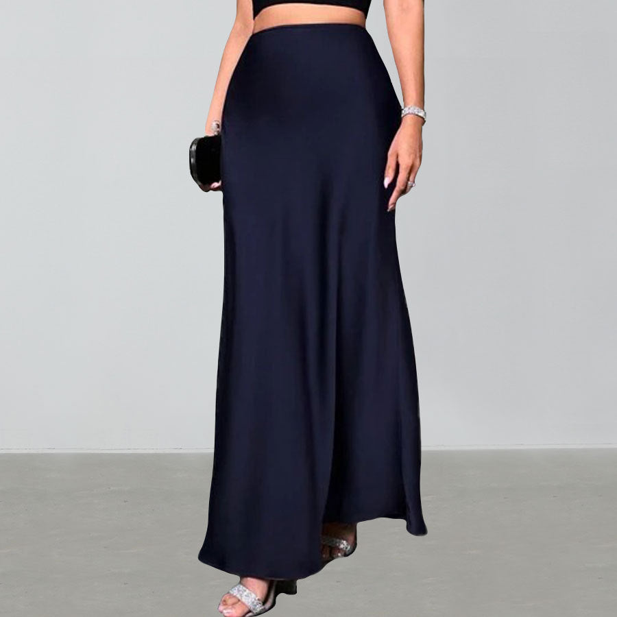 Damen Eleganter Maxirock mit schwingendem Schnitt und hohem Bund Echo Archiv