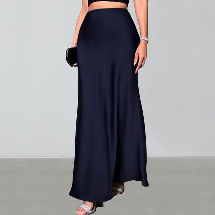Damen Eleganter Maxirock mit schwingendem Schnitt und hohem Bund Echo Archiv