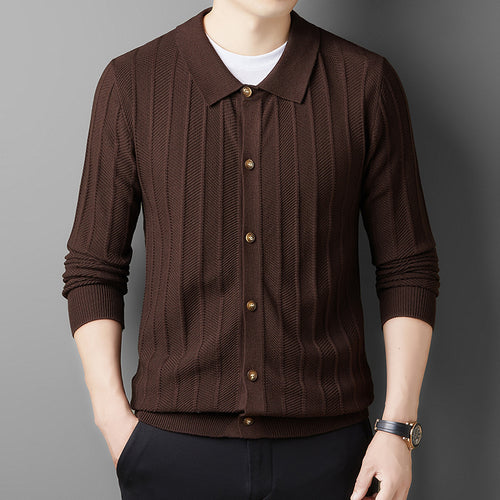 Herren Strickjacke mit strukturiertem Muster und eleganten Knöpfen Echoarchiv