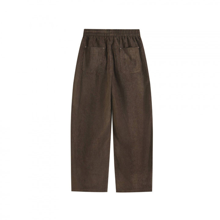 Damen Weite Culotte-Hose mit elastischem Bund und Tunnelzug Echo Archiv