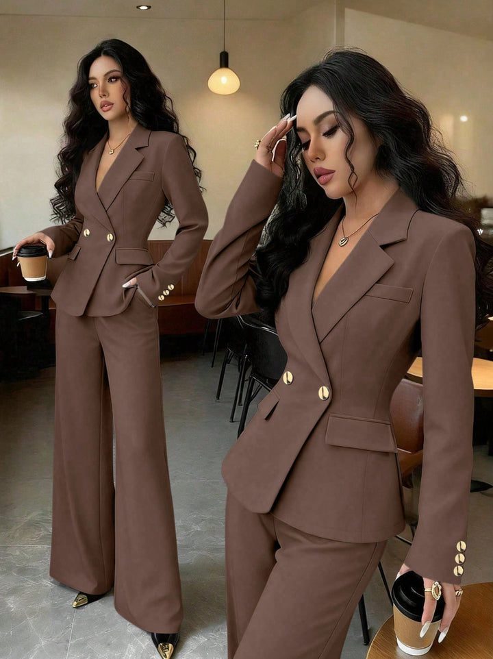 Damen Elegantes Blazer- und Hosen-Set Echo Archiv