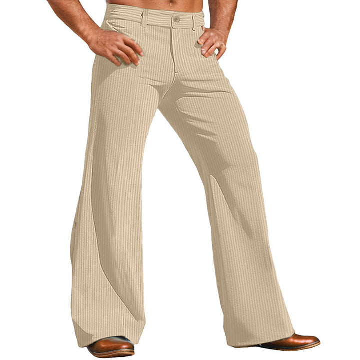 Herren elegante Flared Hose im Vintage-Stil mit Streifenmuster – Sorevano