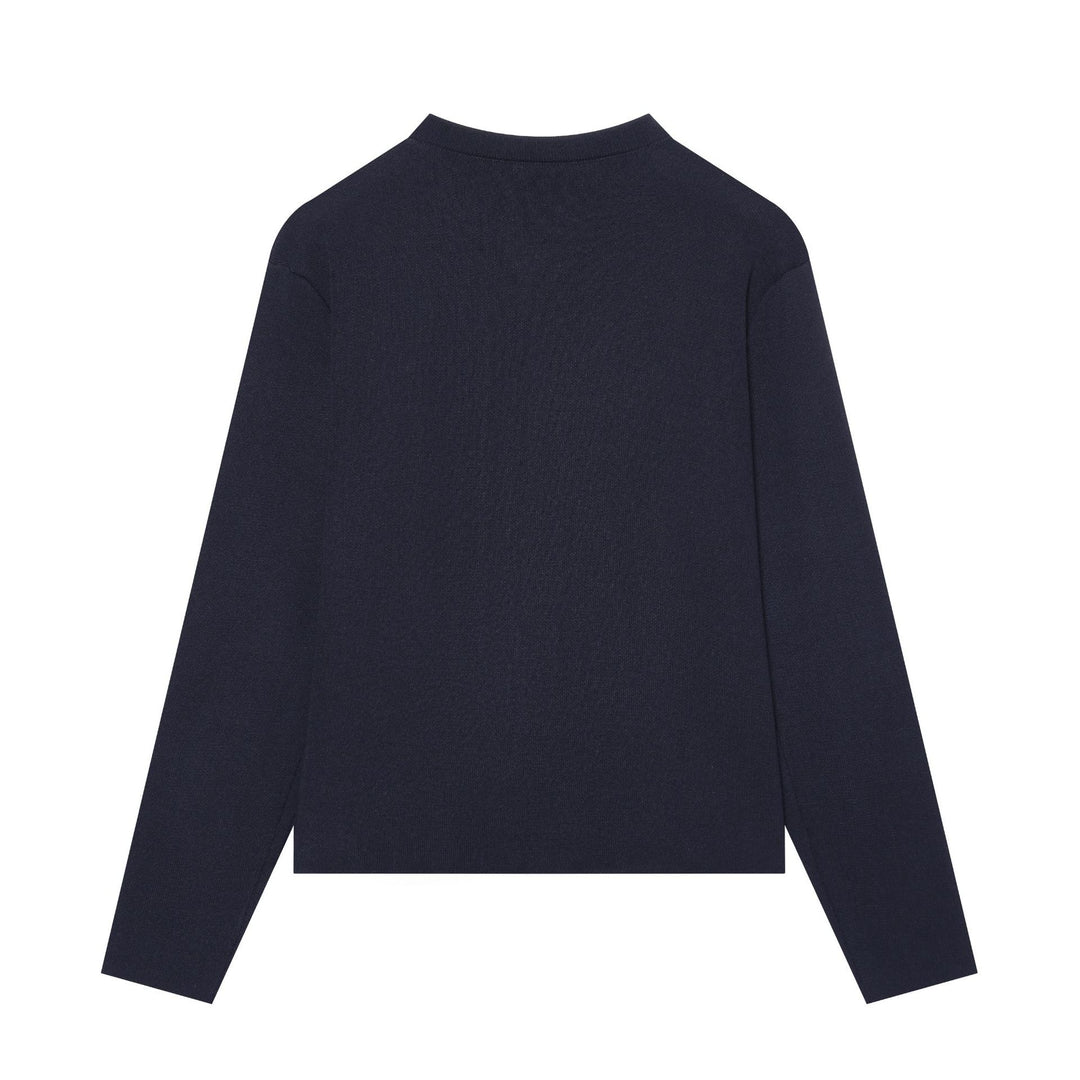 Damen Kurzer Strukturstrick-Cardigan mit Knoten-Froschverschlüssen und aufgesetzten Taschen Echo Archiv