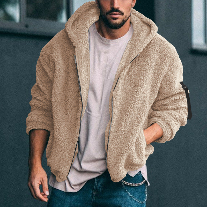 Herren Fleecejacke mit weichem Innenfutter und Kapuze Echoarchiv
