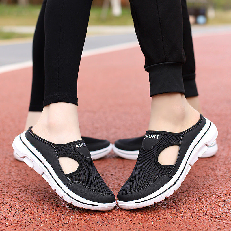 Damen nan atmungsaktive Netzgewebe-Slipper mit ergonomischem Komfortfußbett Echo Archiv