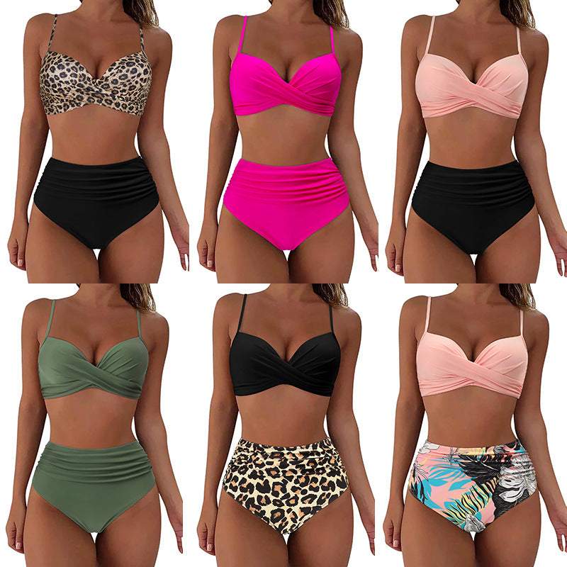 Damen Hochtailliertes Bikiniset mit raffinierten Rüschen Echo Archiv
