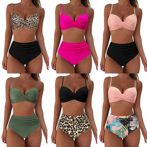 Damen Hochtailliertes Bikiniset mit raffinierten Rüschen Echo Archiv