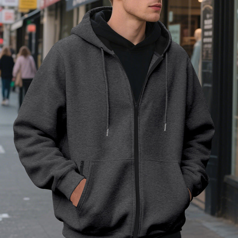 Herren Zip-Hoodie mit praktischen Taschen und atmungsaktiver Fleece-Innenausstattung Echoarchiv