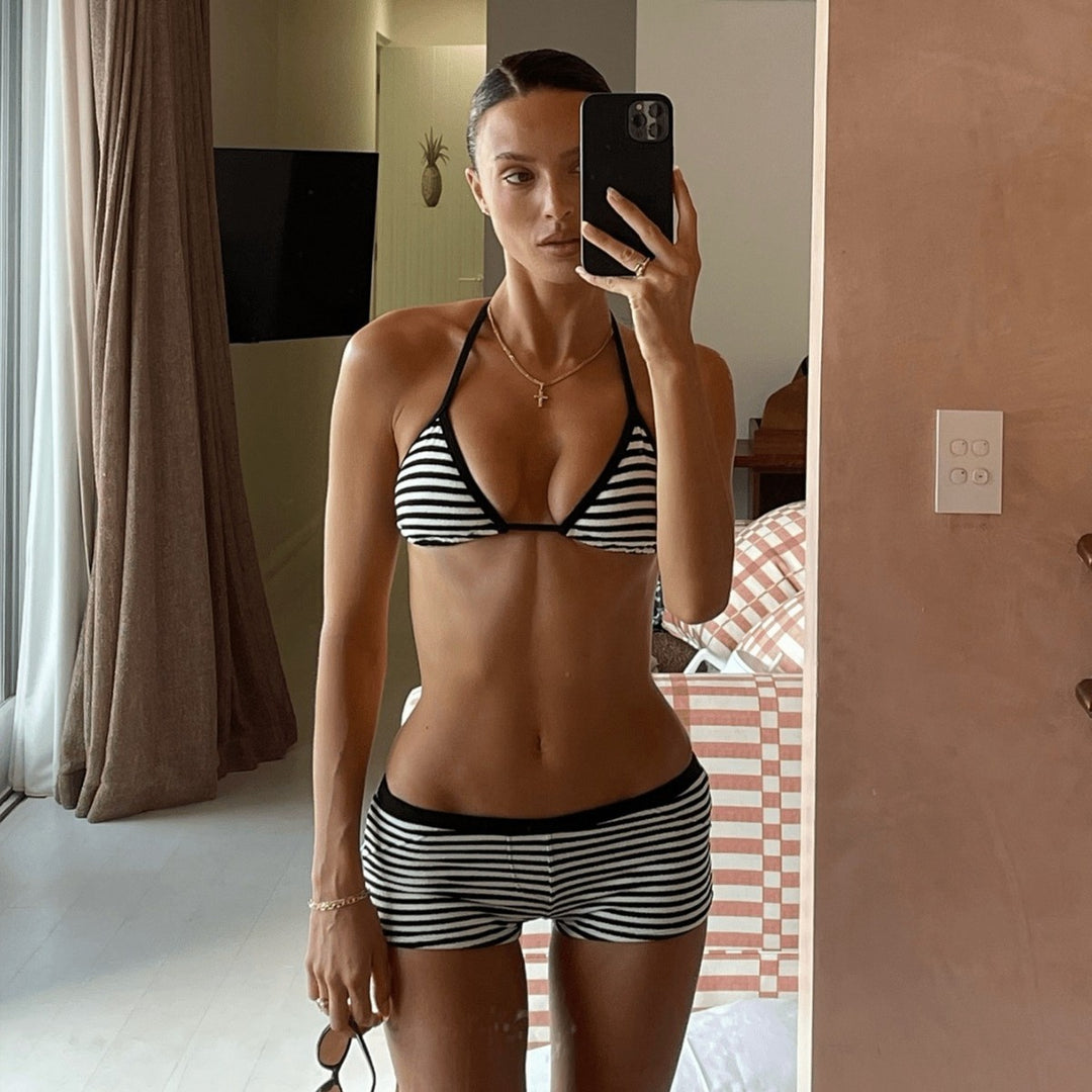 Damen Bikini-Set mit schmalem Triangel-Oberteil und sportlichem Schnitt Echo Archiv