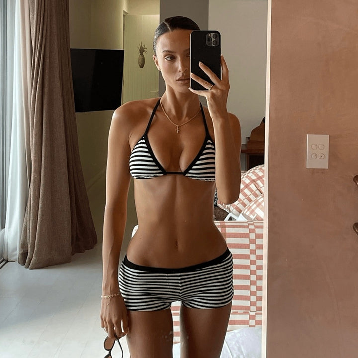 Damen Bikini-Set mit schmalem Triangel-Oberteil und sportlichem Schnitt Echo Archiv