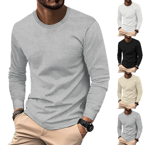 Herren langärmliges Hemd mit strukturiertem Design Echoarchiv