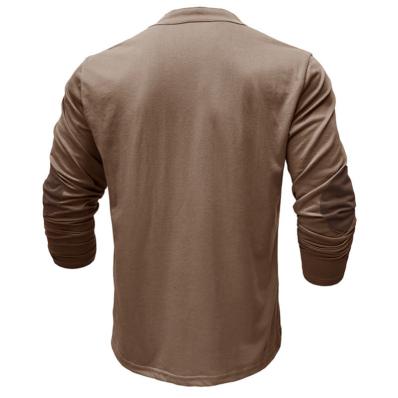 Herren Langarmshirt mit Schnürung und modernen Akzenten Echoarchiv