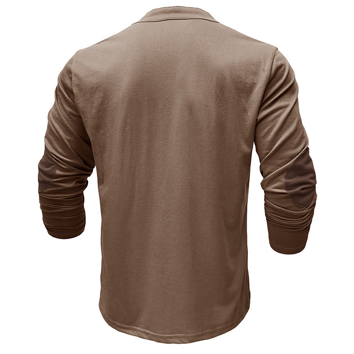 Herren Langarmshirt mit Schnürung und modernen Akzenten Echoarchiv