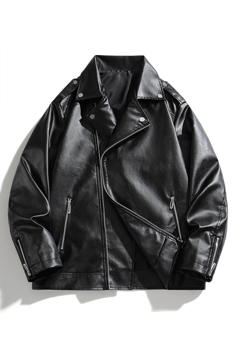 Herren elegante Bikerjacke aus Kunstleder Echoarchiv
