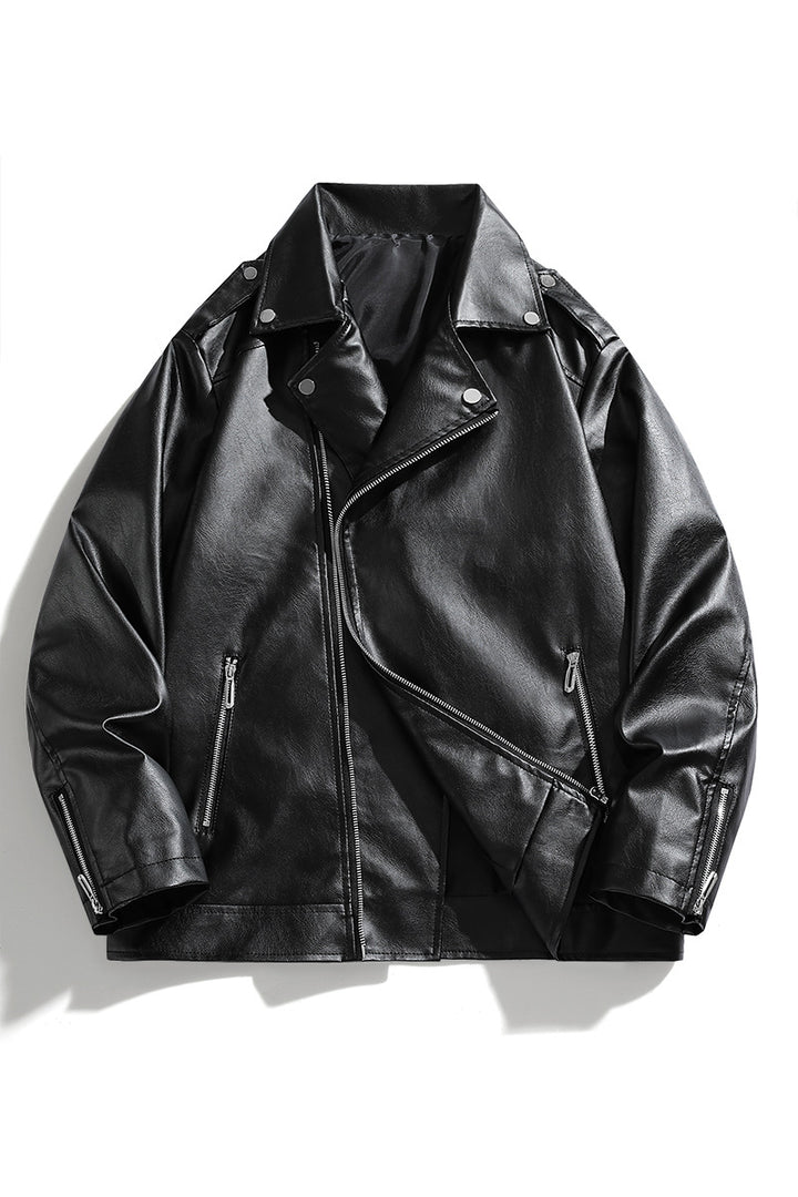 Herren elegante Bikerjacke aus Kunstleder Echoarchiv