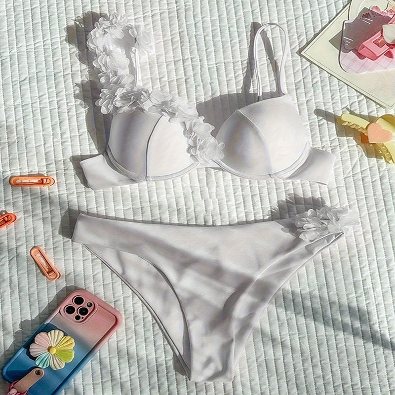 Damen Blütenverzierter Bikini mit Push-Up-Funktion Echo Archiv