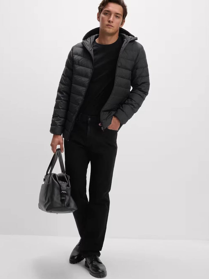 Herren Leichte Steppjacke mit Kapuze, wasserabweisender Außenstoff und isolierender Thermofüllung Echo Archiv