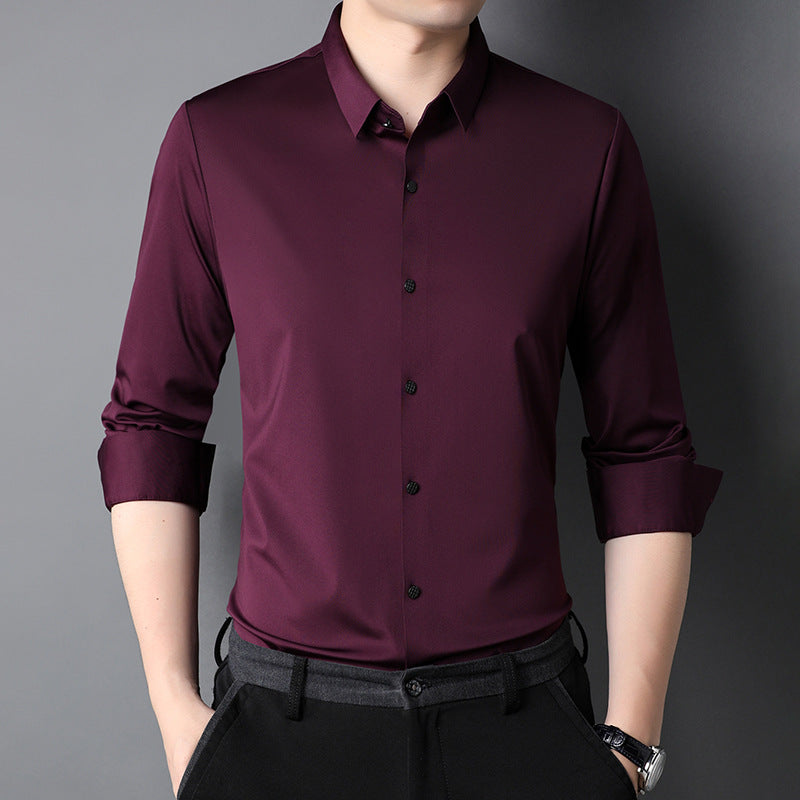 Herren elegantes Langarmhemd aus atmungsaktivem Material Echoarchiv