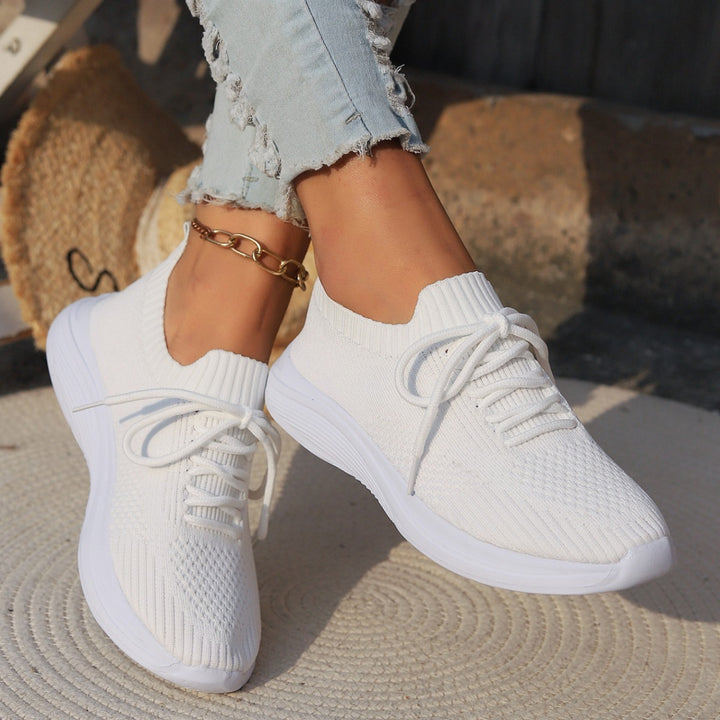 Damen Strick-Sneaker mit sockenähnlichem Schaft – Névara