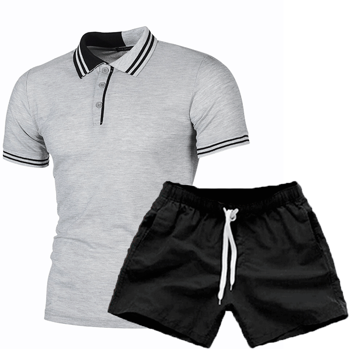 Herren Polohemd und Shorts Set mit modischem Design und funktionalem Komfort Echoarchiv