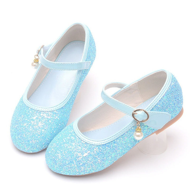 Mädchen Glitzernde Ballerinas mit Riemchen und Perlenapplikation Echo Archiv