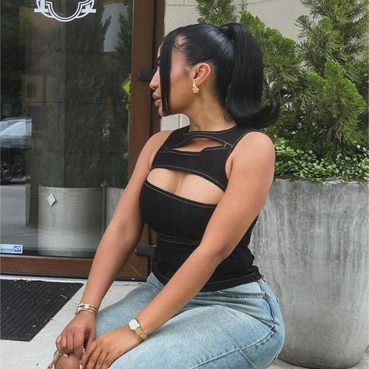Damen Oberteil mit raffinierten Cut-Out-Design Echo Archiv