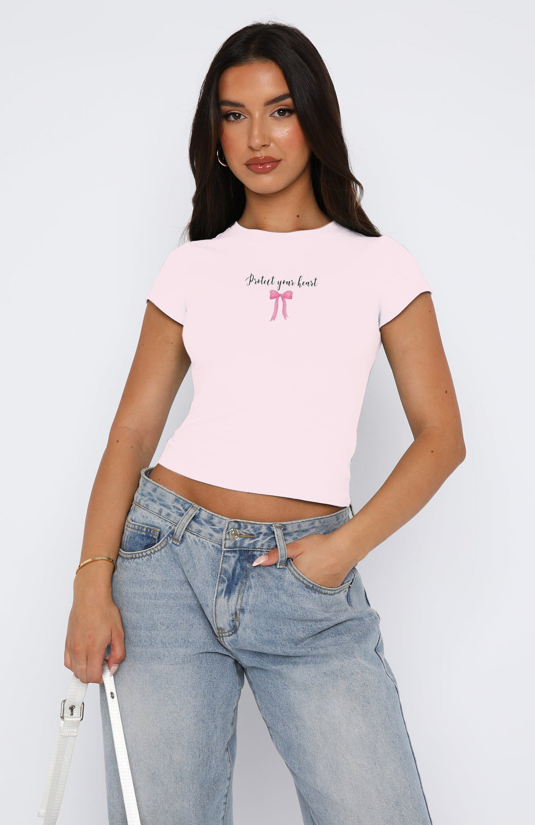 Damen bequemes Crop-Top mit modischem Druck Echo Archiv