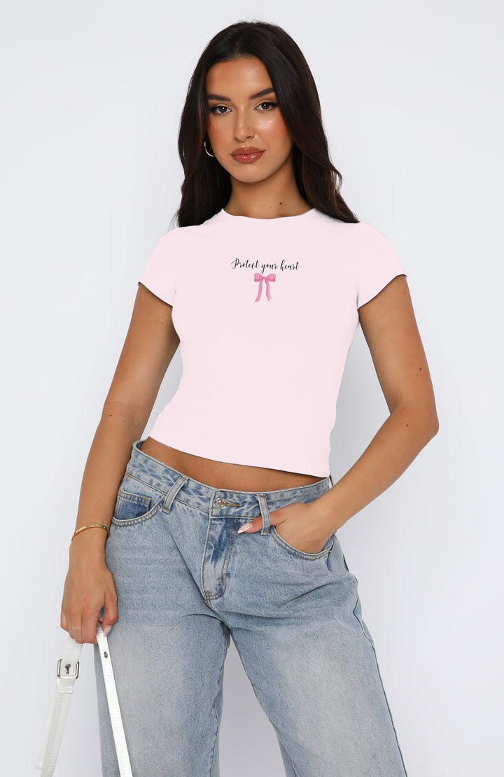Damen bequemes Crop-Top mit modischem Druck Echo Archiv