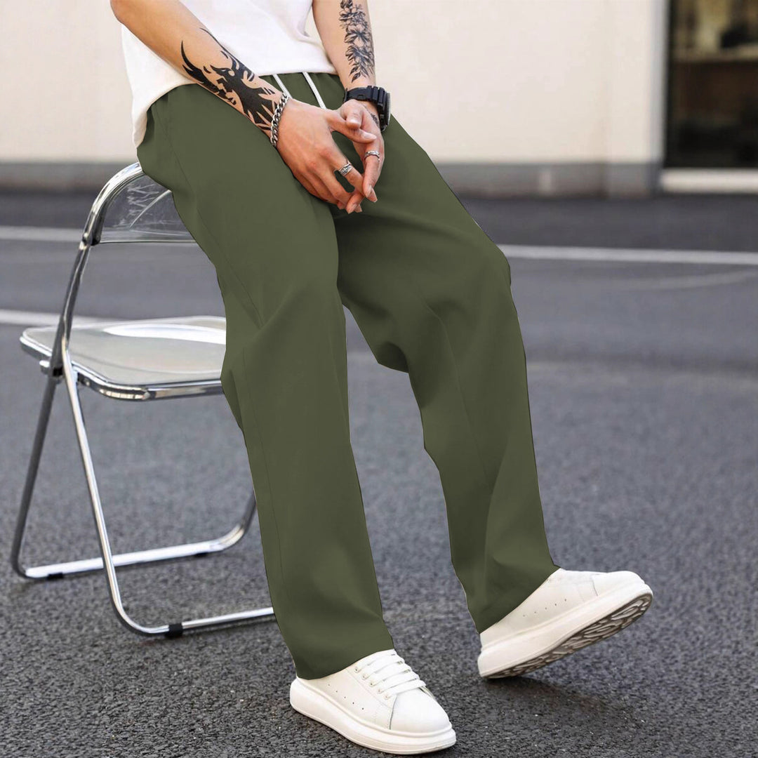 Herren modische Freizeithose mit weiter Passform und elastischem Bund Echoarchiv