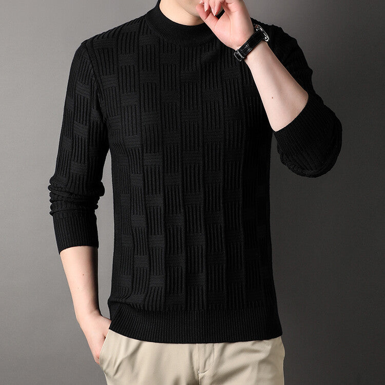 Herren Feinstrickpullover mit modernem Strukturdesign Echoarchiv