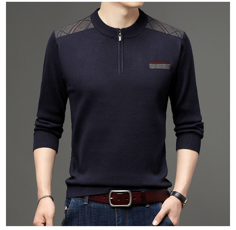 Herren eleganter Halbzip Pullover Echoarchiv